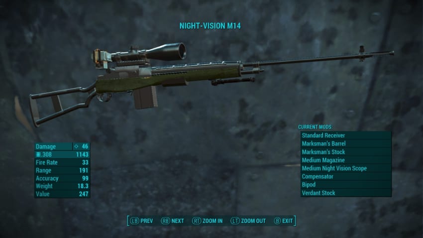 Best Fallout 4 Gun Mods - M14 Standalone Rifle
