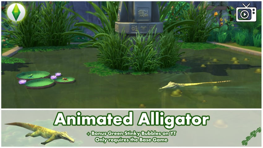 Best Sims 4 Pet Mods - Animated Alligator