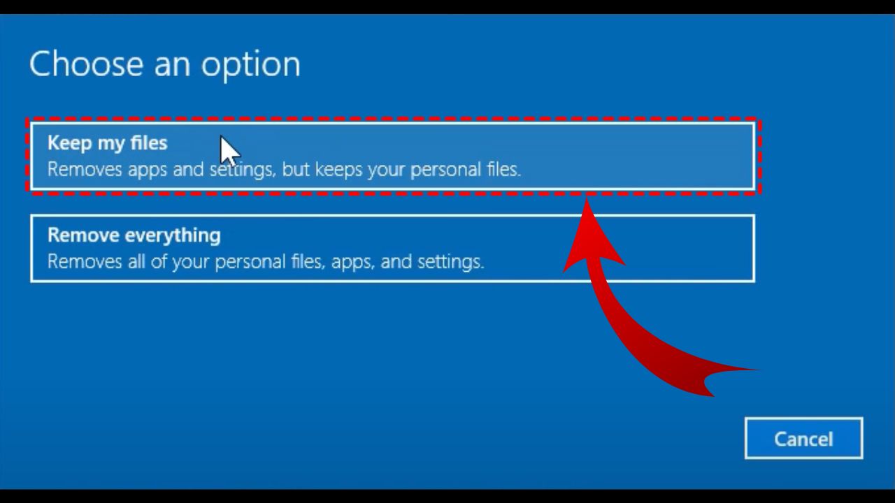 How do I reinstall Windows 10 without losing files and programs?